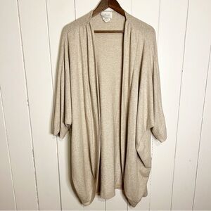 Marallis Beige Long Open Cardigan. Size XL.